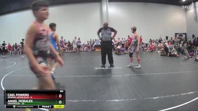 90 lbs Round 3 (10 Team) - Cael Powers, Georgia United Blue vs Angel Morales, Grindhouse