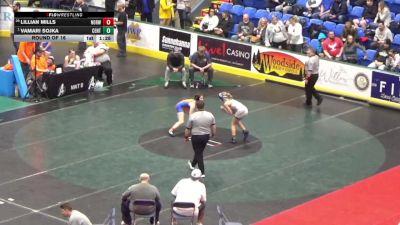 119 lbs Round Of 16 - Lillian Mills, Norwin vs Vamari Sojka, Central Mountain