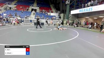 100 lbs Cons 8 #1 - Katelyn Bell, Illinois vs Camdyn Elliott, Florida