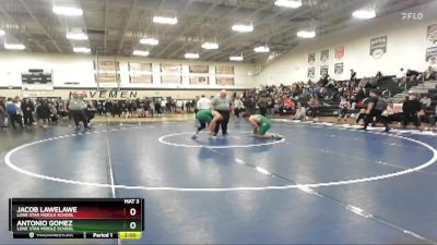 165 lbs 3rd Place Match - Antonio Gomez, Lone Star Middle School vs Jacob Lawelawe, Lone Star Middle School