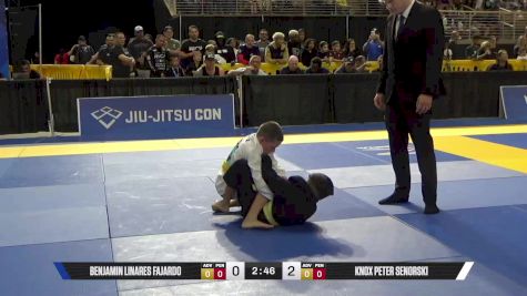 Knox Peter Senorski vs Benjamin Linares Fajardo 2025 Pan Kids Jiu-Jitsu IBJJF Championship