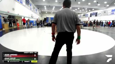 157 lbs 3rd Place Match - Adam Salas, Los Alamitos High School vs Jesse Jimenez, Corona 100