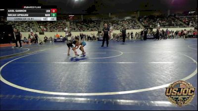 55 lbs Consi Of 16 #1 - Axel Gannon, Lions Wrestling Academy vs Micah Upmann, Warrior Trained Wrestling Club