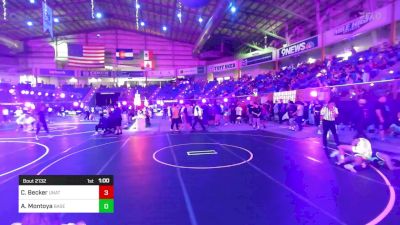 106 lbs Round Of 16 - Conner Becker, Unattached vs Asher Montoya, Basement Brawlers