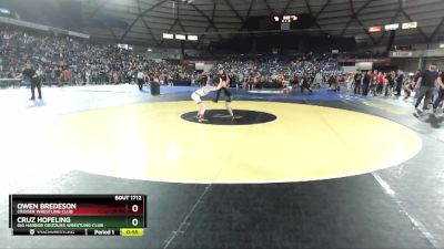 70 lbs Champ. Round 1 - Cruz Hofeling, Gig Harbor Grizzlies Wrestling Club vs Owen Bredeson, Cruiser Wrestling Club