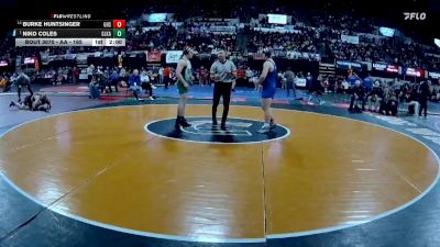 AA - 165 lbs Champ. Round 1 - Niko Coles, Glacier (Kalispell) vs Burke Huntsinger, Gallatin (Bozeman)