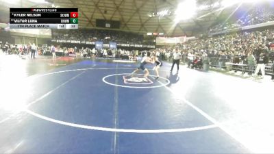 Boys 4A 132 lbs 7th Place Match - Victor Luna, Chiawana vs Kyler Nelson, Skyview