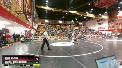 132 lbs Cons. Round 2 - Bodie Jensen, Pinedale vs Kolton Bonenberger, Lander Valley