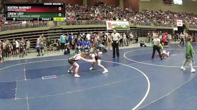 102 lbs Champ. Round 1 - Kixten Barney, Uintah Wrestling vs Crew Udy, Jr. Wildcat Wrestling Associat