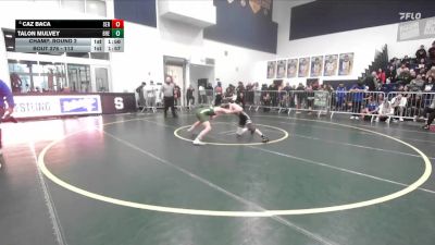 113 lbs Champ. Round 2 - Talon Mulvey, Brea vs Caz Baca, Servite