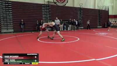 184 lbs Quarterfinal - Sage Richards, Clackamas Community College vs Trey Munn, Umpqua Community College