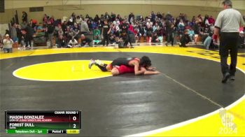 89 lbs Champ. Round 1 - Mason Gonzalez, Lion Of Judah Wrestling Academ vs Forest Dull, SVMS