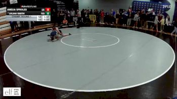 140 lbs. Champ. Round 1 - Amelia Sproles, Little Rock Central vs Julian Smith, Principia