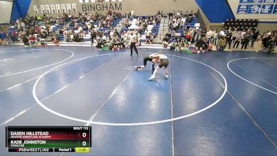 112 lbs Cons. Round 1 - Kade Johnston, Syracuse vs Daxen Hillstead, Aviator Wrestling Academy
