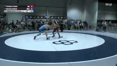 70 kg Cons. Rd Of 32 - Thomas Gibbs, Contenders Wrestling Academy vs Nikade Zinkin, Nebraska Wrestling Training Center