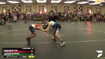 78 lbs Champ. Round 1 - Dawson Mcgrath, Unattached vs Alexander Dyki, Olympic