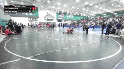 120 lbs 7th Place Match - Cash Draper, Great Oak vs Joshua Serna, Santiago Corona