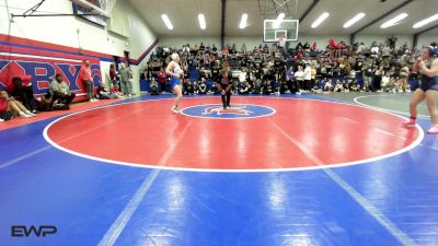 135 lbs Quarterfinal - Hannah Mathis, Pryor Tigers Wrestling vs Madyn Novosad, Bixby Girls HS