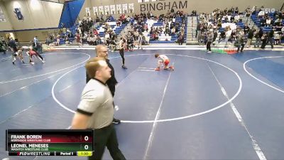 88 lbs Champ. Round 1 - Leonel Meneses, Wasatch Wrestling Club vs Frank Boren, Northside Wrestling Club