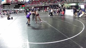 95 lbs Cons. Round 2 - Hensley Doane, Wood River Wrestling Club vs Annika Ferguson, Norfolk Jr Wrestling