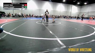 55 lbs Rr Rnd 4 - Kassidy Tran, Team Dash K-6 vs Haizley Faught, Untouchables Girls Teal