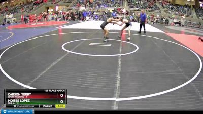 134 lbs Placement (4 Team) - Carson Terry, South Medford vs Moises Lopez, Aloha