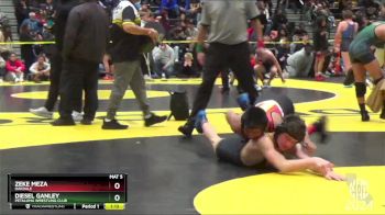 135 lbs Champ. Round 2 - Zeke Meza, Oakdale vs Diesel Ganley, Petaluma Wrestling Club