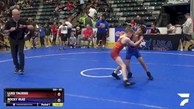 63 lbs Cons. Round 4 - Luke Taussig, KS vs Rocky Ruiz, CA