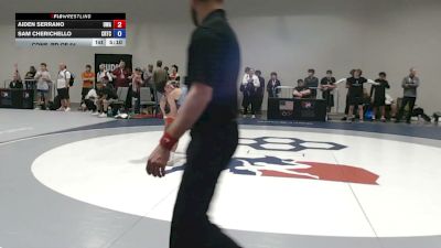 61 kg Cons. Rd Of 64 - Aiden Serrano, Ubasa Wrestling Academy vs Sam Cherichello, Charleston Regional Training Center