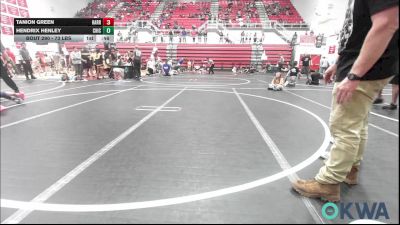 73 lbs 3rd Place - Tanion Green, Harrah Little League Wrestling vs Hendrix Henley, Chickasha Youth Wrestling