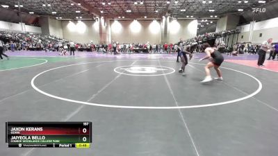 157 lbs Cons. Round 2 - Jaiyeola Bello, Conroe Woodlands College Park vs Jaxon Kerans, Ozark