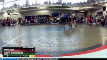 220 lbs Cons. Round 1 - Donald Lee, South Bend Wrestling Club vs Lacota Clinkenbeard, Indiana