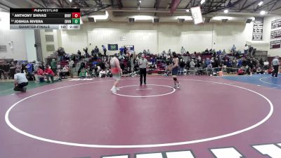 285 lbs Quarterfinal - Anthony Shivas, Derby/Oxford/Holy Cross vs Joshua Rivera, East Haven