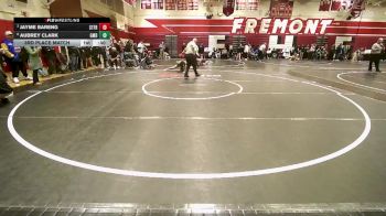 100 lbs 3rd Place Match - Jayme Bareng, St Francis vs Aubrey Clark, Grace M Davis