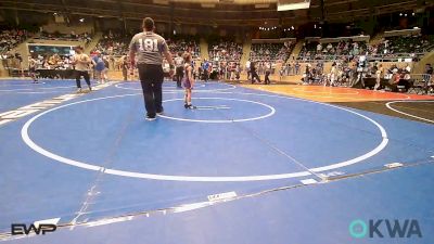 49 lbs Consi Of 8 #2 - McCoy Guinn, Fort Gibson Youth Wrestling vs Lane Baldwin, Claremore Wrestling Club