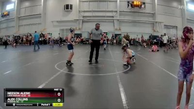 100 lbs Round 1 (6 Team) - Neeson Aleski, Lake/Armory Blue vs Alex Collins, Phoenix WC