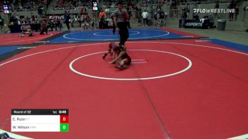 46 lbs Round Of 16 - Zirayah Fields, Tulsa Blue T Panthers vs Ayden Taylor, Clinton Youth Wrestling