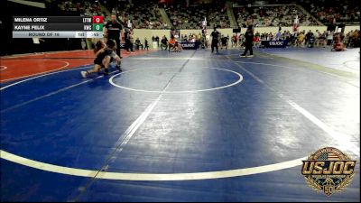 49 lbs Round Of 16 - Milena Ortiz, L-Town Titans vs Kayne Felix, Keystone Wrestling Club
