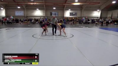 115 lbs Cons. Round 3 - Parker Mann, Grand Haven vs Anna Tsirambidis, North Royalton