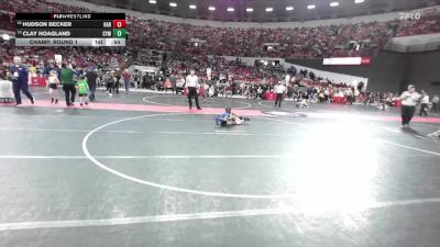 60 lbs Champ. Round 1 - Hudson Becker, Hartford vs Clay Hoagland, Crivitz Youth Wrestling