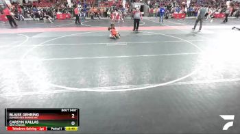 69 lbs Cons. Round 5 - Blaise Gehring, Slinger Red Rhinos WC vs Carsyn Kallas, New London