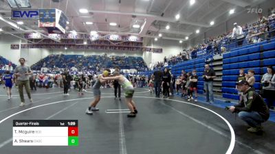 110 lbs Quarterfinal - Titus Mcguire, Blaine County Grapplers vs Austin Shears, Choctaw Ironman Youth Wrestling