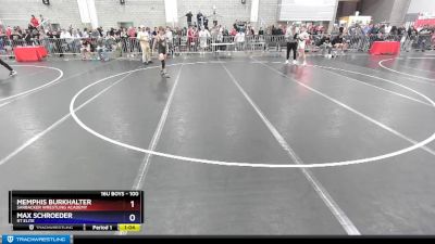 100 lbs Round 4 - Memphis Burkhalter, Sarbacker Wrestling Academy vs Max Schroeder, RT Elite