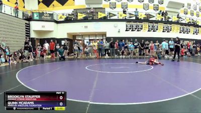 62 lbs Round 1 - Brooklyn Stauffer, Midwest Xtreme Wrestling vs Quinn McAdams, Wheeler Wrestling Foundation