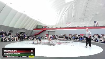 184 lbs Finals (2 Team) - Brayden Bobo, Grand Valley State vs Shamon Handegan, McKendree