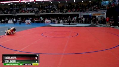 112 lbs Quarterfinal - Jaden Webb, Lathrop Wrestling vs Vash Bundy, Eagle River High School