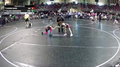 65 lbs Champ. Round 2 - Lauren Barg, Norfolk Jr Wrestling vs Lillian Greenman, Ogallala Youth Wrestling Club