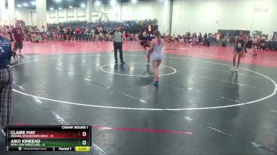 110 lbs Champ Round 1 (16 Team) - Aiko Kinkead, Iron Lion Wrestling vs Claire May, Indiana Smackdown Girls