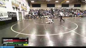 138 lbs Champ. Round 1 - Tanner Wood, Mazama vs Hayden Kunz, Sisters