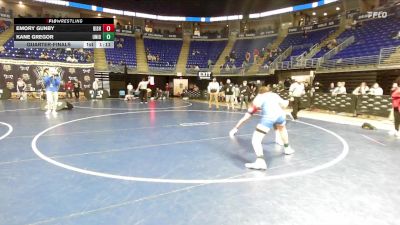 155 lbs Quarterfinal - Emory Gunby, Bishop McCort vs Kane Gregor, Union City